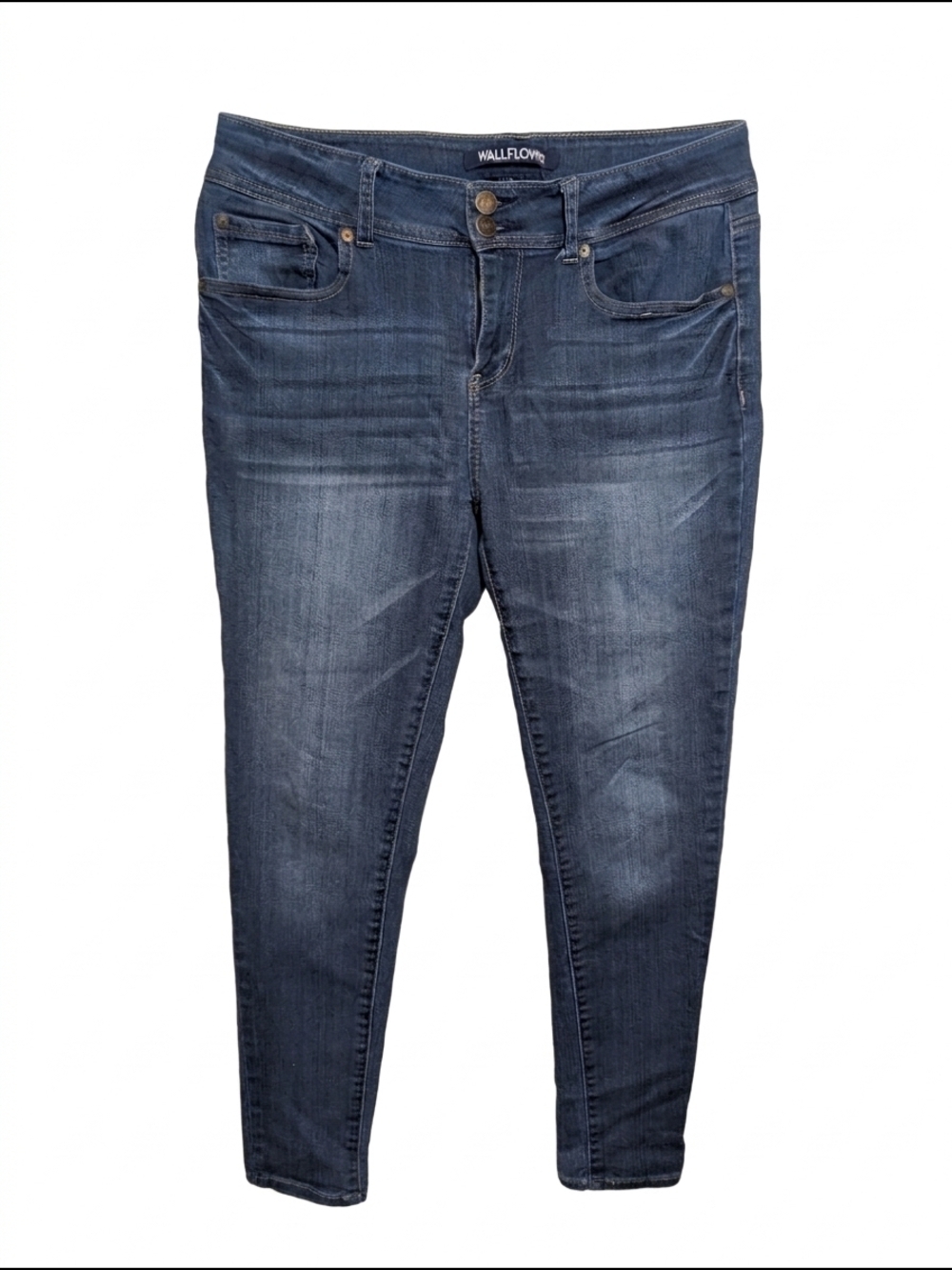 Wallflower Mid-Rise Destructed Skinny Jeans Size 11 - 32" Waist